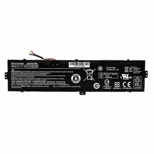 Specifications : • Battery rating: 11.4V • Battery capacity: 34Wh • Type: rechargeable Li-ion battery • Battery color: Black • Condition: New Part Numbers : Acer • 3ICP5/57/80 • AC14C81 • AC14C8I • KT.0030G.007 Laptop Fit Models: Acer Series SW5-271 SW5271 Switch 12 SW5-271 Switch 12 SW5271 Switch 12 SW5-271-604B Switch 12 SW5271604B Switch 12 SW5-271-60A4 Switch 12 SW527160A4 Switch 12 SW5-271-61X7 Switch 12 SW527161X7 Switch 12 SW5-271-62X3 Switch 12 SW527162X3 Switch 12 SW5-271-63YP Switch 12 SW527163YP Switch 12 SW5-271-640N Switch 12 SW5271640N Switch 12 SW5-271-67SF Switch 12 SW527167SF Teqoneindia.com
